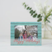 Aangepaste kerstfoto feestdagenkaart (Staand voorkant)