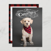 Aangepaste kerstfoto feestdagenkaart (Voorkant / Achterkant)