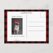 Aangepaste kerstfoto feestdagenkaart (Achterkant)