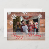 Aangepaste kerstfoto feestdagenkaart (Voorkant / Achterkant)