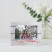 Aangepaste kerstfoto feestdagenkaart (Staand voorkant)