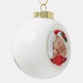 Aangepaste kerstfoto keramische bal ornament (Links)