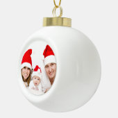 Aangepaste kerstfoto keramische bal ornament (Rechts)