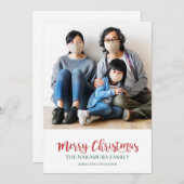Aangepaste kerstfoto Merry Kerstry Feestdagenkaart (Voorkant / Achterkant)