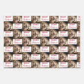 Aangepaste kerstfoto Merry Kerstry Inpakpapier Vel (Voorkant)