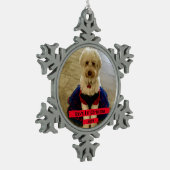 Aangepaste kerstfoto tin sneeuwvlok ornament (Links)