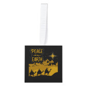 Aangepaste kerstfoto van twee personen template kubus ornament (Voorkant)