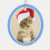 Aangepaste kerstfoto voor Baby Kitty Cat Keramisch Ornament (Links)