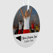 Aangepaste kerstfoto's en naam kerstboom ornament (voorkant)