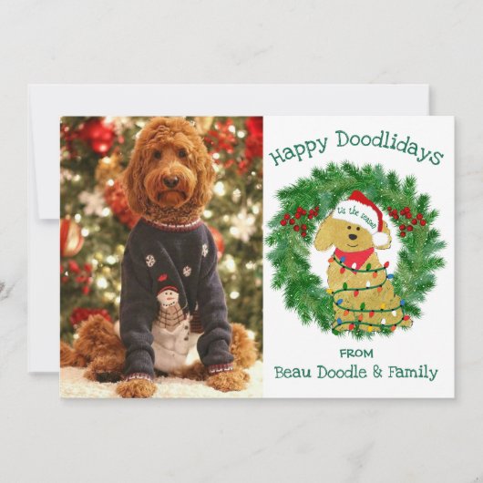 Aangepaste kerstfoto's Goldendole Holiday (Voorkant)