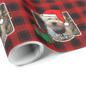 Aangepaste kerstfoto's Lijst rood en zwart Cadeaupapier (Rol Hoek)