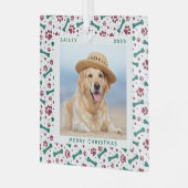 Aangepaste kerstfoto's met schilderafdrukken glas ornament (Voorkant links)