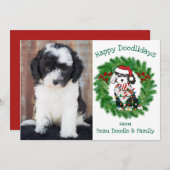 Aangepaste kerstfoto's Sheepadoodle Holiday (Voorkant / Achterkant)