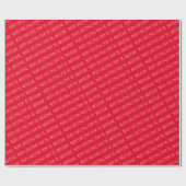 Aangepaste kerstgroet en familienaam cadeaupapier (Vlak)