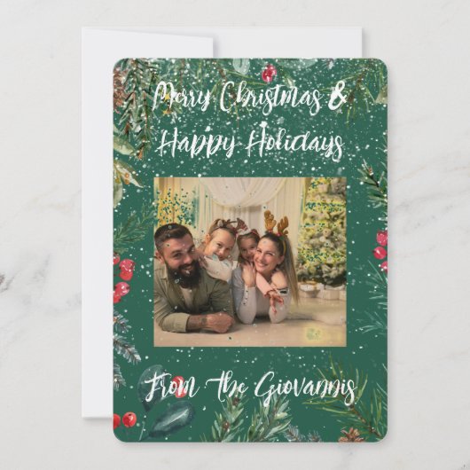 Aangepaste kerstgroet kaart (Voorkant)