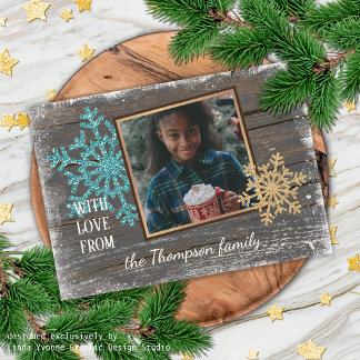 Aangepaste kerstgroet met liefde feestdagenkaart