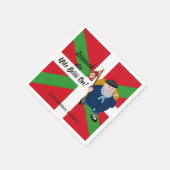 Aangepaste kerstgroet, Olentzero + Ikurriña: Servet (Hoek)