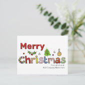 Aangepaste kerstgroeten Klant vakantieperiode Briefkaart (Staand voorkant)