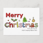 Aangepaste kerstgroeten Klant vakantieperiode Briefkaart (Voorkant)