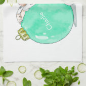 Aangepaste kersthanddoek met kerstangel theedoek (Gevouwen)