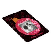 Aangepaste kerstkaart foto collage zwart magneet (Rechterzijde)