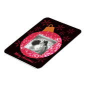 Aangepaste kerstkaart foto collage zwart magneet (Linkerzijde)