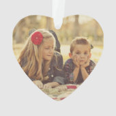 Aangepaste kerstkaart | Hart-Ornament Ornament (achterkant)