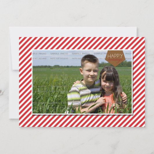 Aangepaste kerstkaart met foto | (Voorkant)