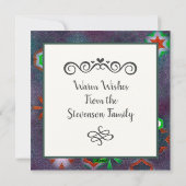 Aangepaste kerstKaart rood en groene Abstracte ste (Achterkant)