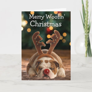 Aangepaste kerstKaart uit je Bulldog Bedankkaart