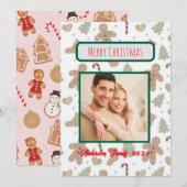 Aangepaste kerstKaart voor de fotoserie Kaart (Voorkant / Achterkant)