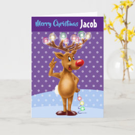 Aangepaste kerstkaart "Vrolijk kerstfeest jouw naa Kaart