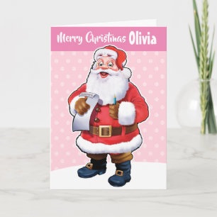 Aangepaste kerstkaart "Vrolijk kerstfeest jouw naa Kaart