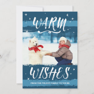 Aangepaste kerstkaarten voor foto's Warmgewas Feestdagenkaart