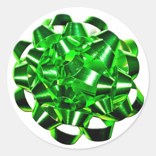 Aangepaste kerstkaartjes ronde sticker (Voorkant)