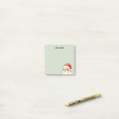Aangepaste Kerstkakariki met Kerstmanhoed Post-it® Notes (Op bureau)