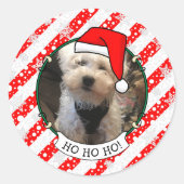 Aangepaste kerstkerstkerstkerstkerstkerstfoto's Pe Ronde Sticker (Voorkant)
