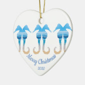 Aangepaste kerstkeuken-Zee-paarden voor kerststral Keramisch Ornament (Links)