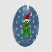 Aangepaste kerstkikkervervormingen ornament (voorkant)