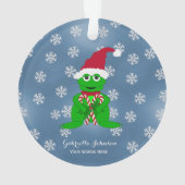 Aangepaste kerstkikkervervormingen ornament (achterkant)