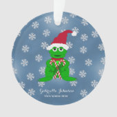 Aangepaste kerstkikkervervormingen ornament (voorkant)