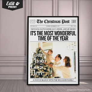 Aangepaste Kerstkrant Decoratie, Familie Kerst Poster