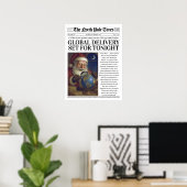 Aangepaste Kerstkrant Decoratie, Grappige Kerst Poster (Thuiskantoor)