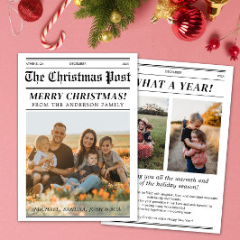 Aangepaste kerstkrant Omslag Groeten Kaart