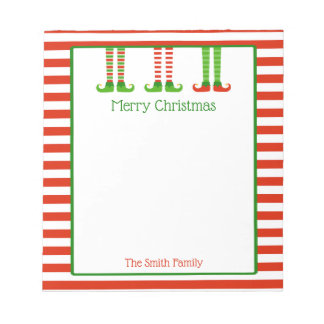 Aangepaste kerstlaptop | Festive Elves Notitieblok