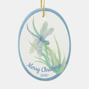 Aangepaste kerstlikkerij-Waterverf Keramisch Ornament