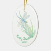 Aangepaste kerstlikkerij-Waterverf Keramisch Ornament (Links)