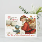 Aangepaste  kerstman en kerstmis feestdagenkaart (Staand voorkant)