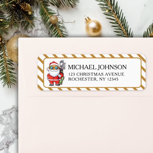 Aangepaste Kerstman Golf Kerstmis - Grappig Vakant Etiket
