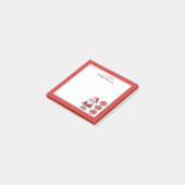 Aangepaste Kerstman Ho Ho Ho Kerstmis Post-it® Notes (Schuin)